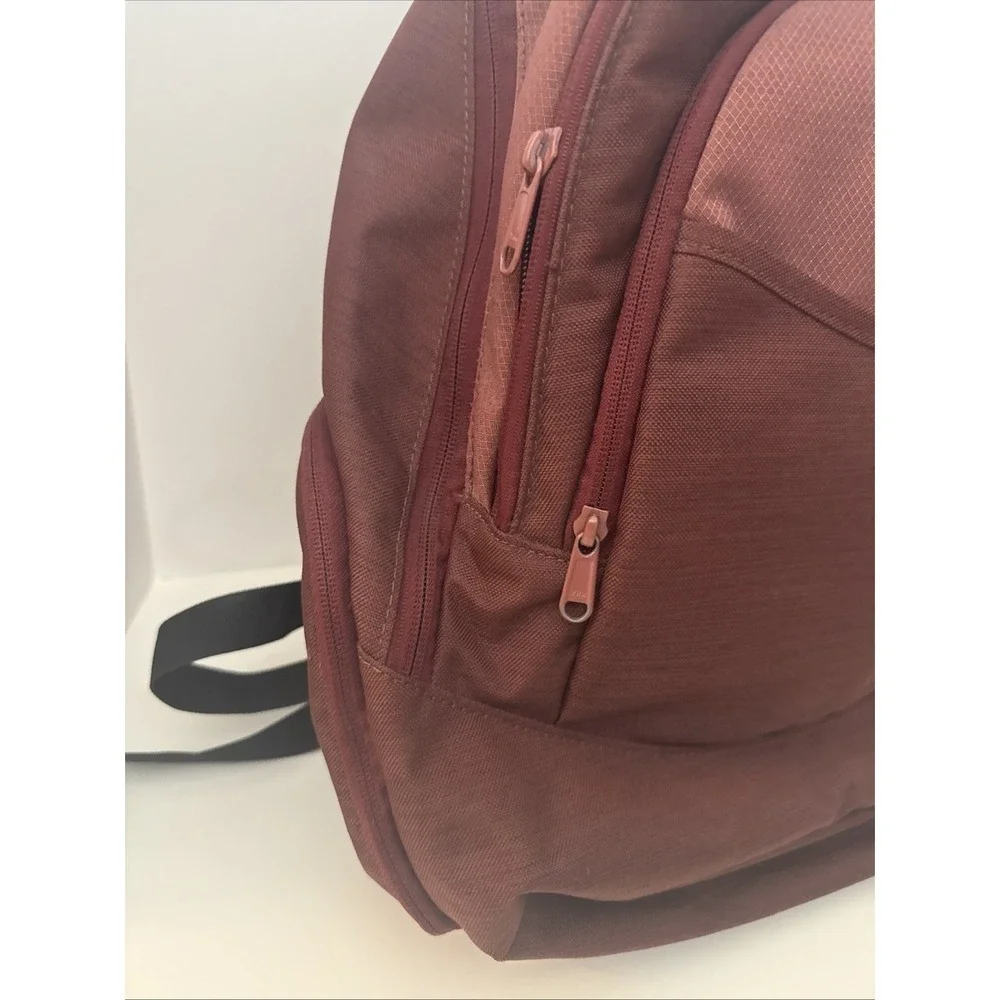 DAKINE Burgundy Backpack With Six Pockets Durable For School Outdoor Use #FLAW
